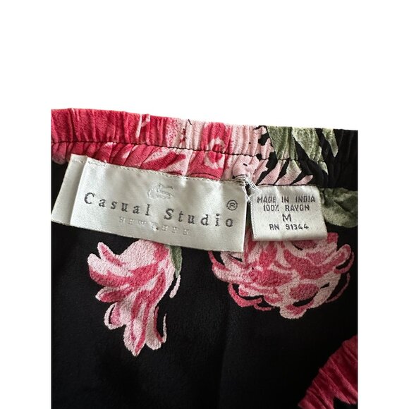 Vintage 90s Y2k Beaded Floral Embroidered Sequin Maxi Skirt M Resort Wear Cruise - Picture 9 of 9